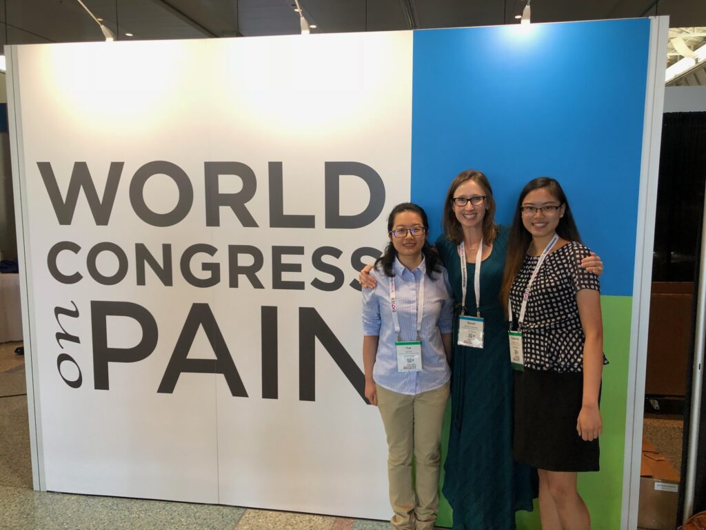 Lab members and Dr. Linnstaedt, attending World Congress on Pain conference