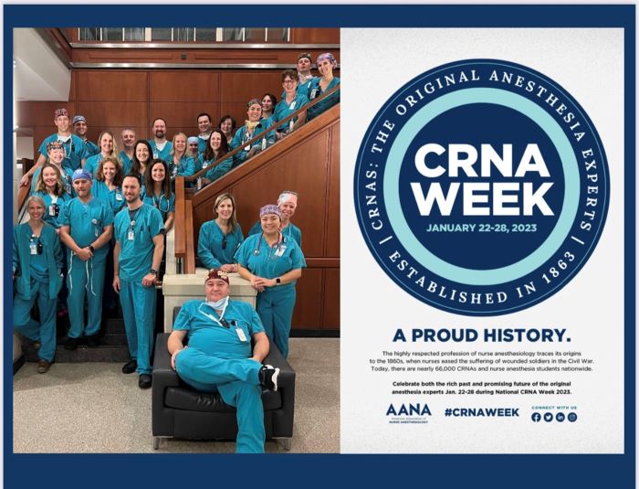 January 23rd 29th is National CRNA Recognition Week! Department of