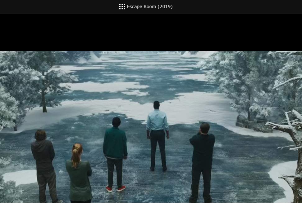 poster of escape room movie showing 4.4.2019 people walking on ice