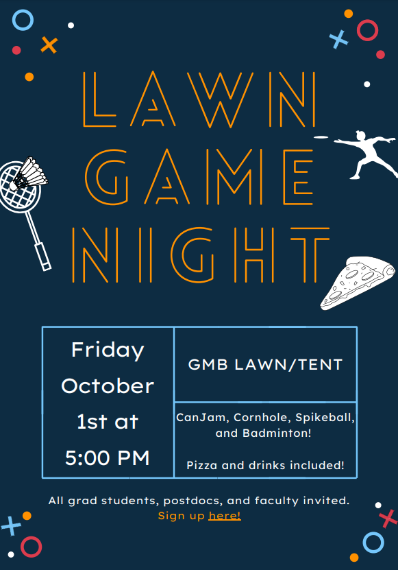 October 1 lawn game night details in post