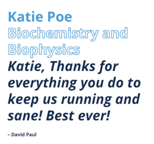 cheers to peers katie poe. Thanks for everything you do to keep us running and sane. Best ever!