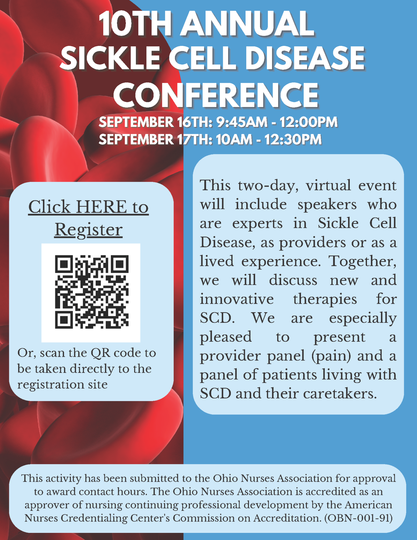 10th Annual Sickle Cell Disease Conference UNC Blood Research Center