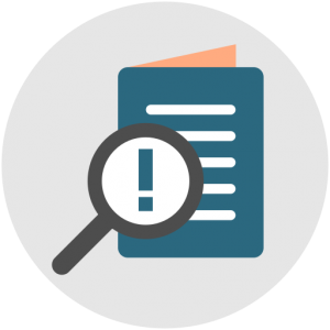 document icon with a magnifying glass over it