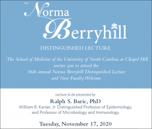 Norma Berryhill Lecture Invite for 2020