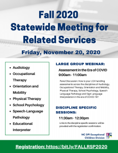Fall 2020 Statewide Meeting for Related Services