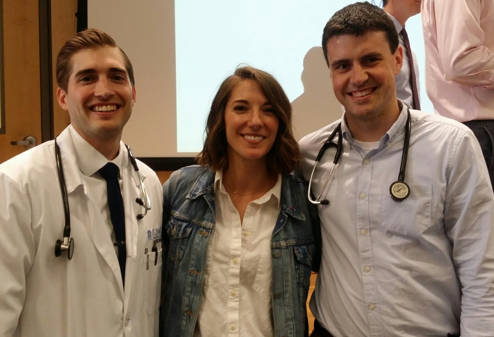 Recipients of the Ontjes Award: David Lynch, MD, Erin Finn, MD, and Jefferson Peeples, MD (Not pictured--Leann Cataze, MD) 
