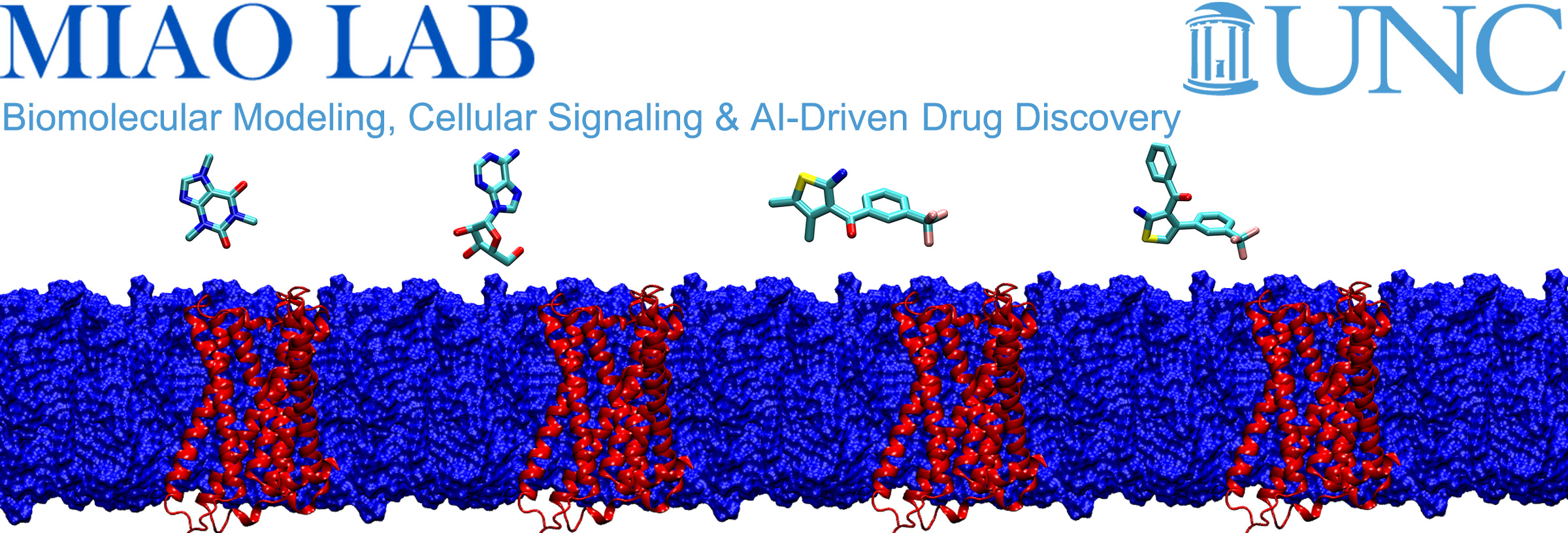 UNC MIao Lab: Biomolecular Modeling, Cellular Signaling & AI-Driven Drug Discovery.