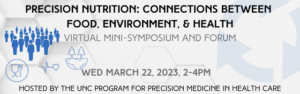 Precision Nutrition: Connections Between Food, Environment, & Health flyer